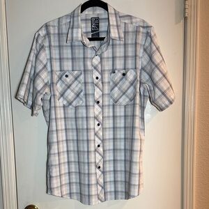 Billabong Men’s Button Down Plaid Short Sleeved Shirt